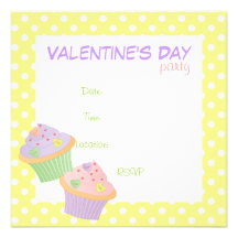 Candy Hearts Cupcakes Personalised Announcement