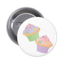 Candy Hearts Cupcakes Pins