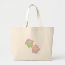 Candy Hearts Cupcakes Tote Bags