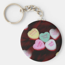 candy hearts key chain
