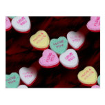 candy hearts post card
