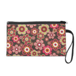 Candy Pink Daisies Flowers Cute Girly Wristlet Bag bagettes bags