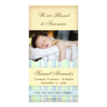 Candy Striped Photo Card: Boy