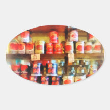 Canned Tomatoes Oval Sticker