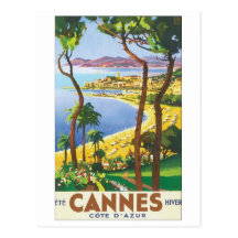 Cannes Cote D' Azur Postcard
