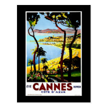 "Cannes, France" Vintage Travel Postcards