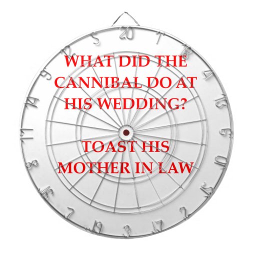 cannibal joke dartboard