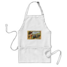 Canoeing Woman and Pansies Aprons