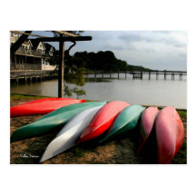 Canoes On the Bank Postcards