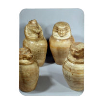 Canopic jars of Hor-ir-aa, Saite (alabaster) Rectangular Magnets