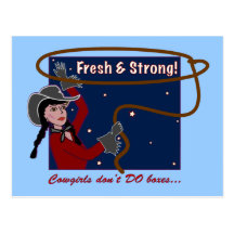 Can't Box Cowgirls Postcard