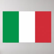 Canvas Print with Flag of Italy
