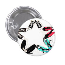 canvas shoes star pinback buttons
