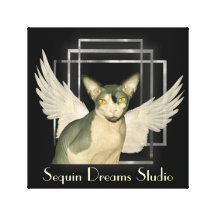 Canvas | Sphynx Cat Angel Stretched Canvas Print