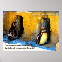 Canvassing Penguins Poster