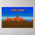 Cape Town Soccer Ball Poster South Africa