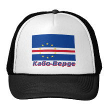 Cape Verde Flag with name in Russian Mesh Hats