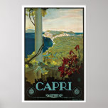Capri Italia Italy Vintage Travel Poster Art