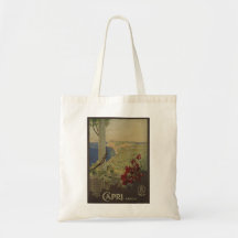 Capri Napoli Italy Vintage Travel Poster Bag