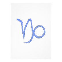 Capricorn. Zodiac Astrological Sign. Blue. Custom Invites