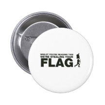 Capture The Flag - Gamer, Gaming, Video Games Buttons