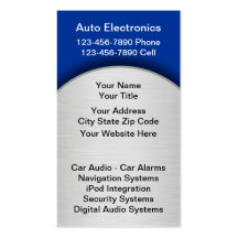 Car Audio Business Cards