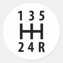 car auto gear shift 5 stickers