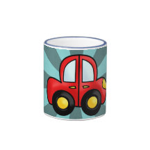 Car cartoon coffee mug
