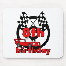 Car Racing 8th Birthday Mouse Mats