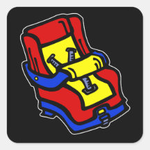 Car Seat Square Stickers