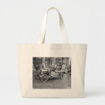 Car Strike Hitchhikers, early 1900s Canvas Bags