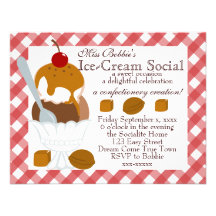 Caramel Covered Ice-Cream Custom Invite