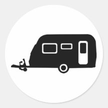 Caravan Round Stickers