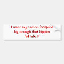 Carbon Footprint Bumper Stickers
