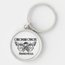 Carcinoid Cancer Awareness Swirls Key Chain