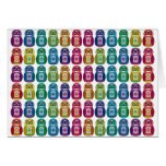 Card - Cute Rainbow Matryoshka Owl