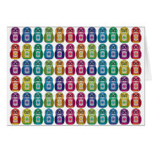 Card - Cute Rainbow Matryoshka Owl