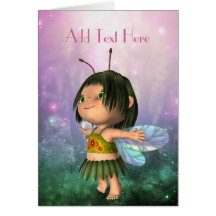 Card Fantasy Art Pink Fairy Girl 3