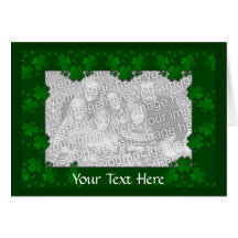 Card Template - St. Patrick's Day Four Leaf Clover