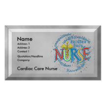 Cardiac Care Nurse Business Card Template