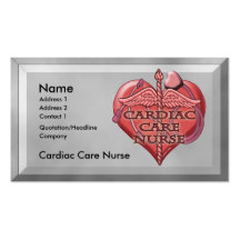 Cardiac Care Nurse Business Card Templates