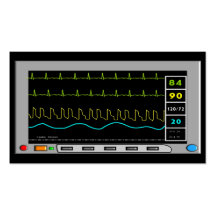 Cardiac Monitor Business Cards