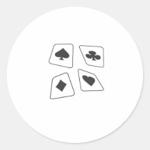 Cards Round Sticker