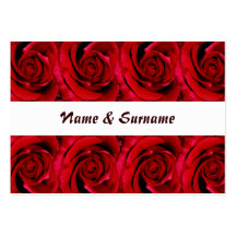 Cards template - customisable red roses business cards