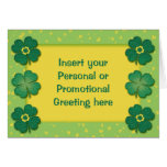 Cards template - customisable shamrocks