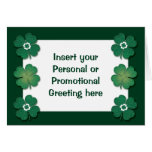 Cards template - customisable shamrocks