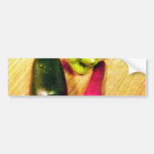 Caribbean Habaneros Serranos Chilies Peppers Bumper Stickers