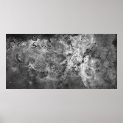 Carina Nebula: black and white Print