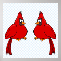 Carlee & Carlie Cardinal Print