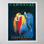 Carnaval Vinho Do Porto Vintage Wine Ad Art Posters